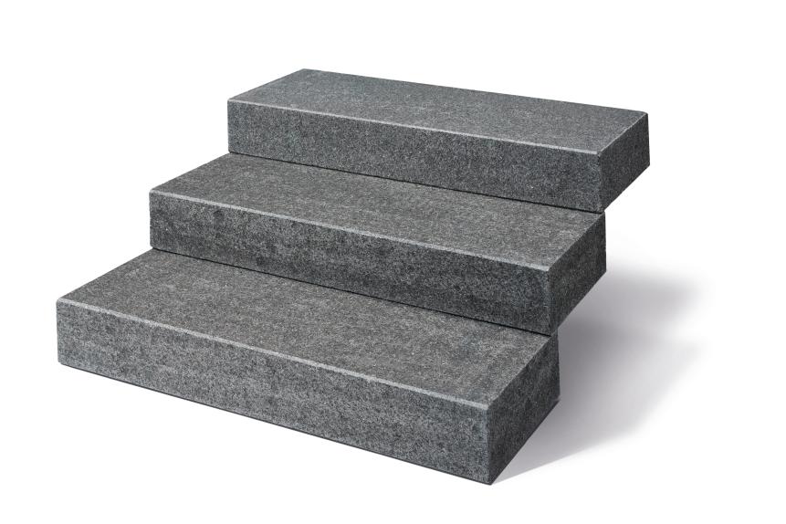 Blockstufen Gabbro "VULANTIS" (anthrazit-schwarz)