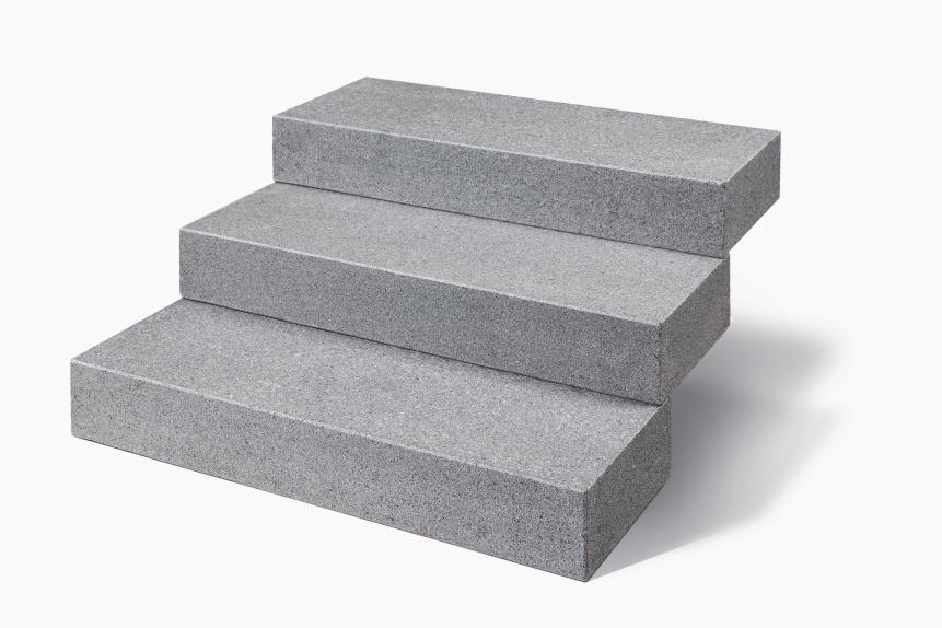 Blockstufen Granit "GALANT" (dunkelgrau-anthrazit) geflammt