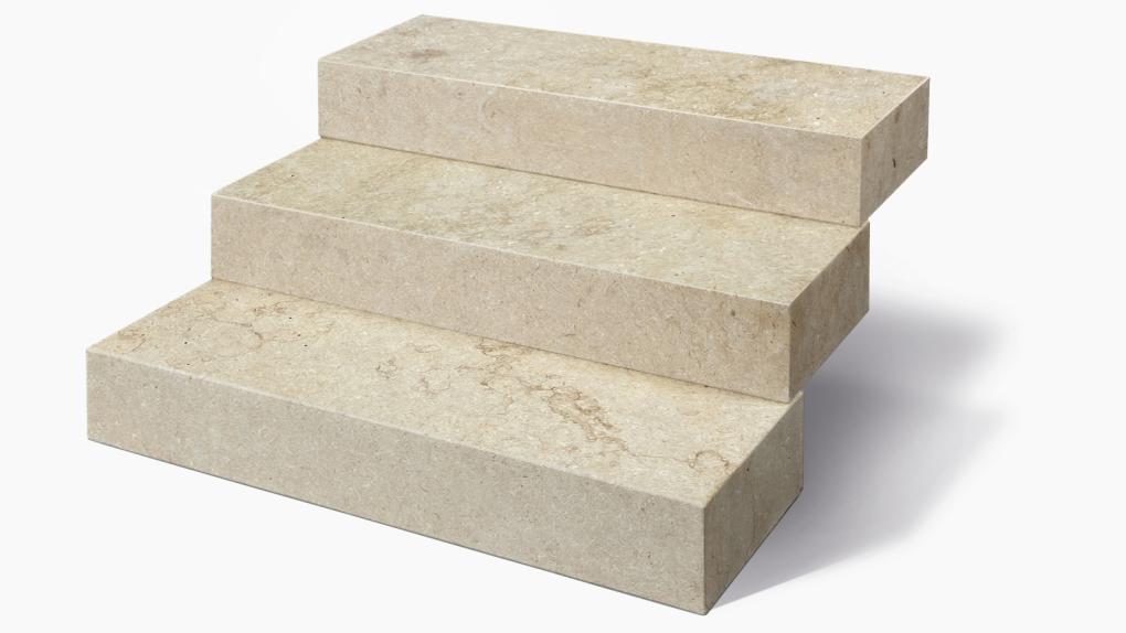 Blockstufen Kalkstein "Cleopatra" (beige-gelb) 15x35x100 cm
