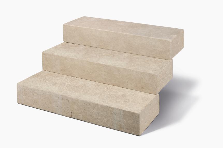 Blockstufen Kalkstein "CÄSAR" (creme-beige) 15x35x100 cm