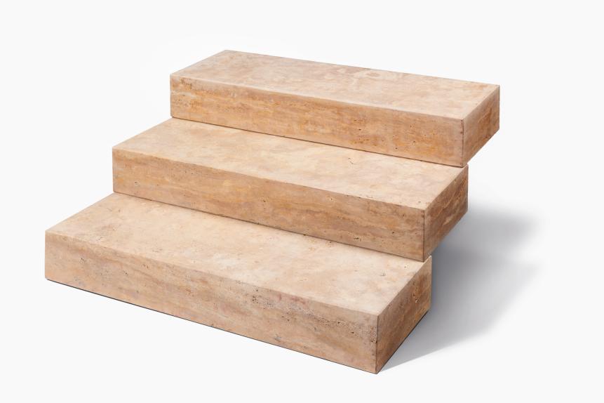 Blockstufen Travertin "DORATO" (gold-gelb-beige)