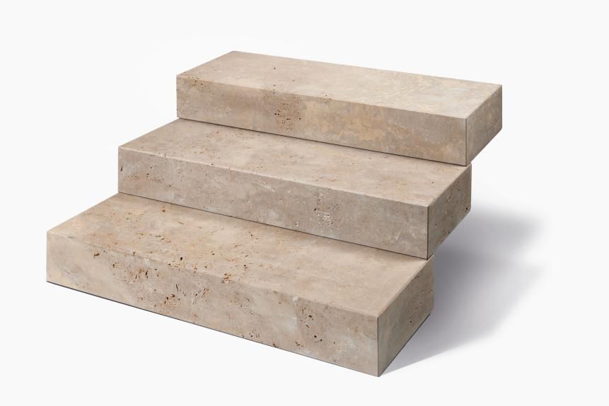 Blockstufen Travertin "NOCE TOROSA" (hellbraun)