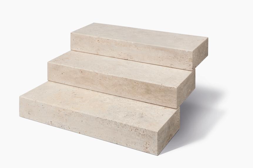 Blockstufen Travertin "VANILLA" (creme-beige)
