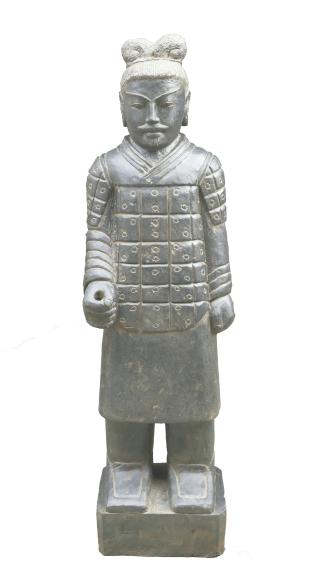 Stehender Krieger, Naturstein, Höhe 175cm