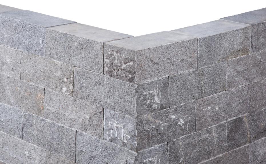Klostermauersteine Granit "GALANT" (anthrazit) 15x20x40cm