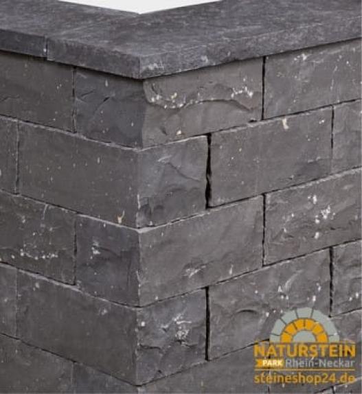 Klostermauersteine Basalt "SANDOKAN Elegance" (anthrazit-schwarz) 15x20x40cm