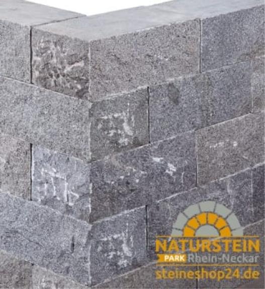 Klostermauersteine Granit "GALANT" (anthrazit) 15x20x40cm