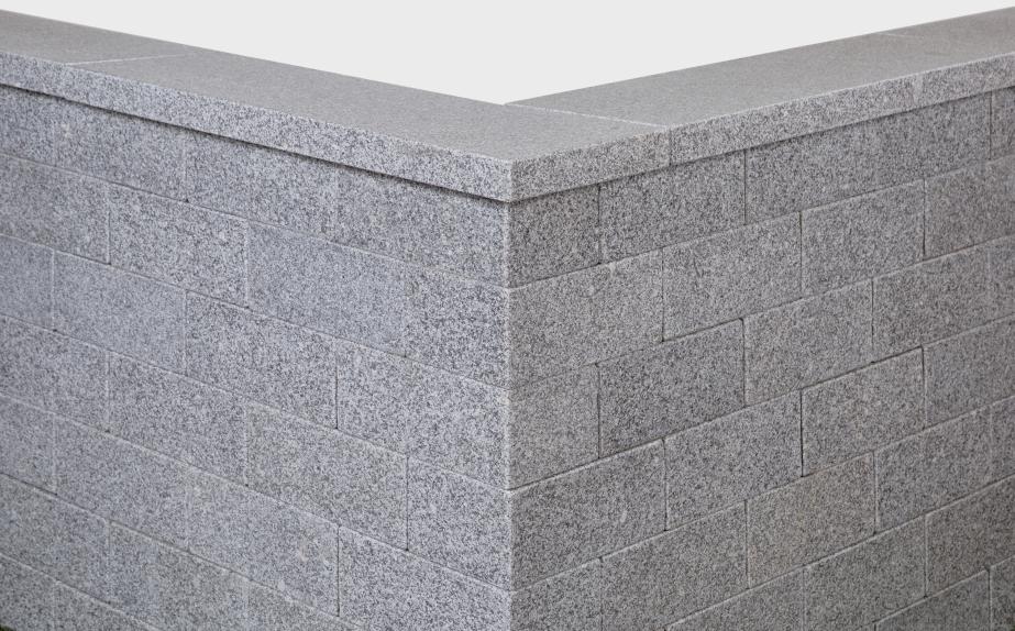 Mauersteine Granit "GALANT Elegance" (anthrazit) -geflammt-