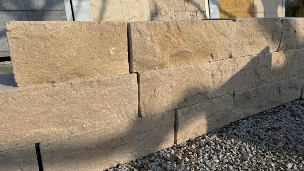 Preview: Mauersteine Kalkstein "CÄSAR" (beige-creme-braun)