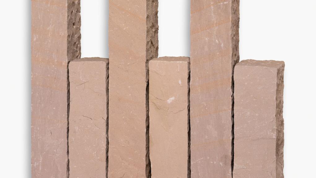 Palisaden Sandstein "NEVADA" (rötlich-braun-bunt)