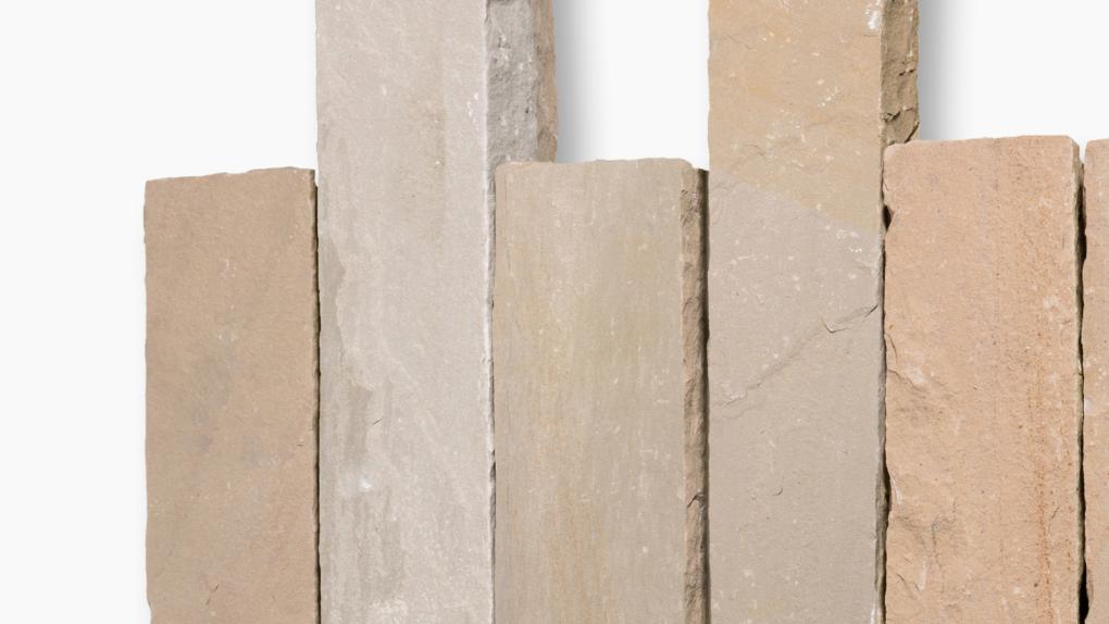 Palisaden Sandstein "SAHARA" (beige-sand-grau-braun)