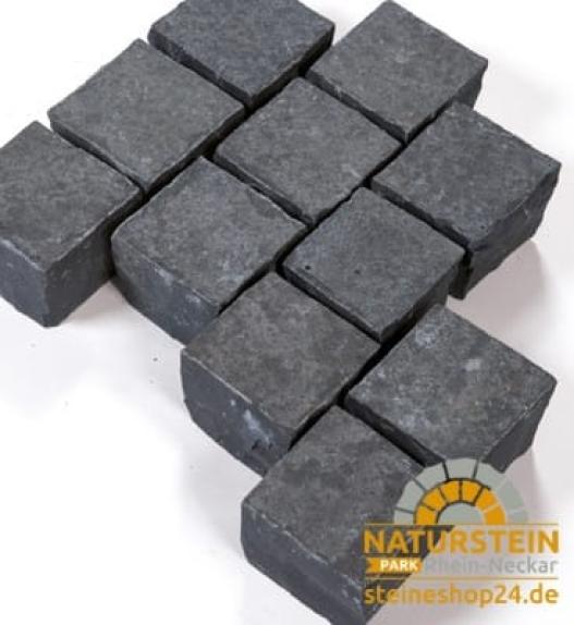 Pflastersteine Basalt "SANDOKAN ELEGANCE" (anthrazit-schwarz) -geflammt- 10x10x8 cm