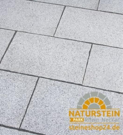 Pflasterplatten Granit "BRISTOL Ambiente" (edelgrau) -gestockt-