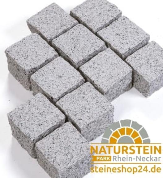 Pflastersteine Granit "BRISTOL ELEGANCE" (hellgrau) -gestockt-