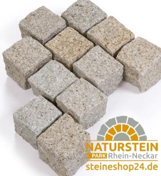 Pflastersteine Granit "SUN RUSTIKA" (gelb-grau)