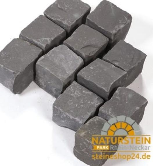 Pflastersteine Sandstein "GRAUWACKE" (dunkelbraun-grau)