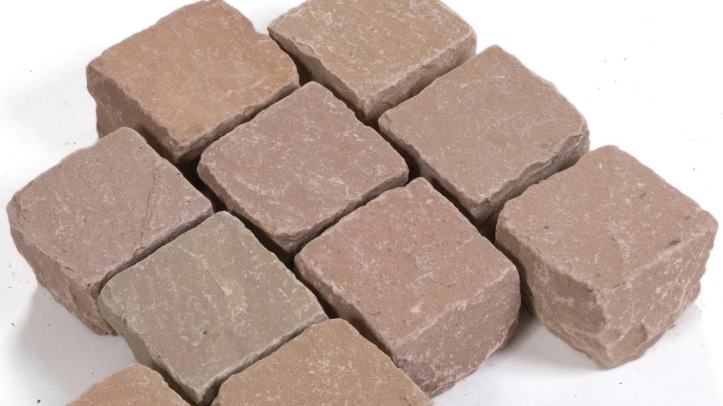 Pflastersteine Sandstein "NEVADA" (rötlich-bunt)