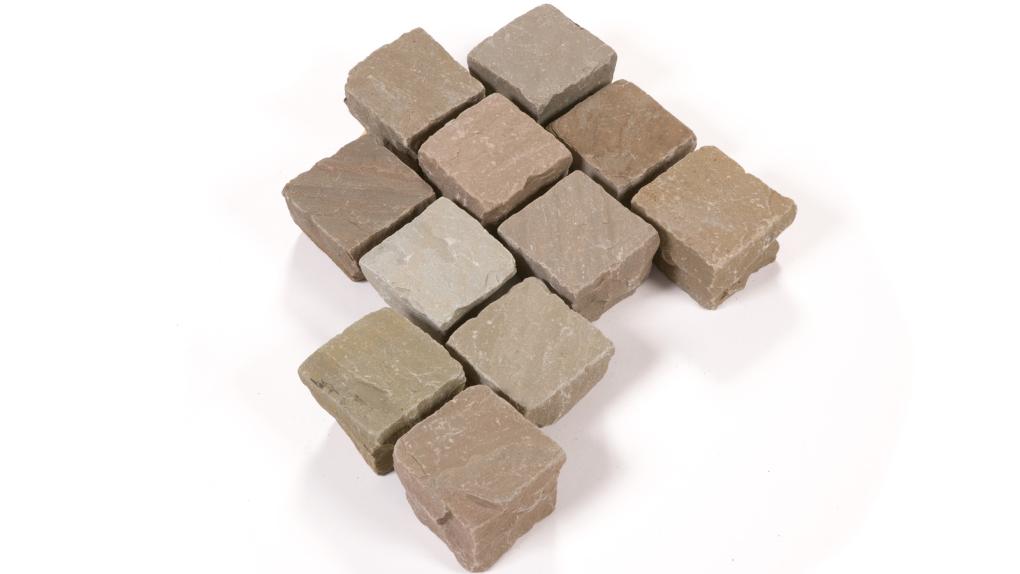 Pflastersteine Sandstein "SAHARA" (beige-sand-grau-braun)