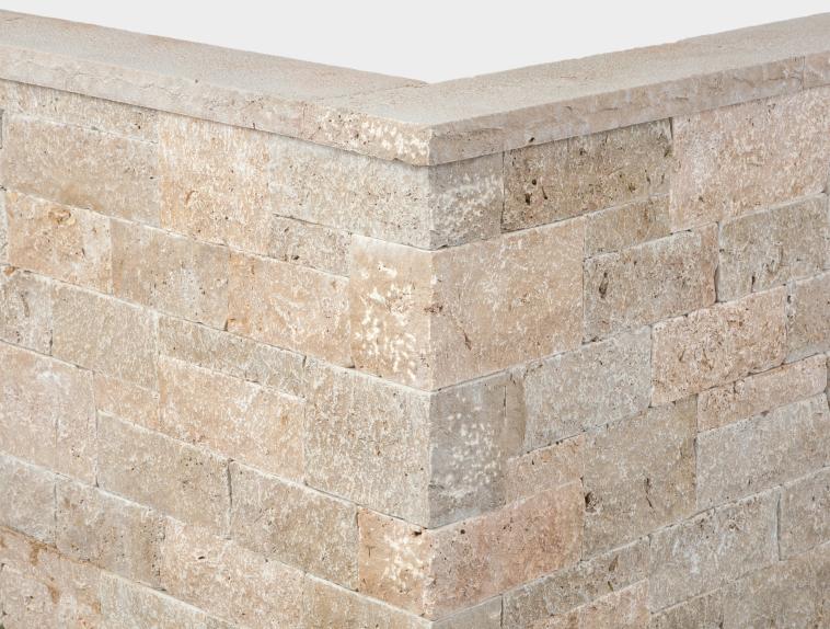 Schlossmauersteine Travertin "ARAGON" (braun-beige) -antik-