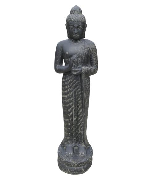 Stehender Buddha, Indien, Steinguss Höhe 158cm