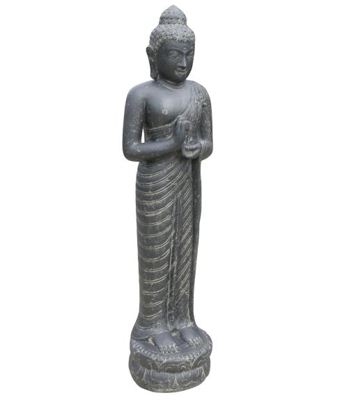 Stehender Buddha, Indien, Steinguss Höhe 158cm