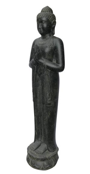 Preview: Stehender Buddha, Indien, Steinguss Höhe 192cm