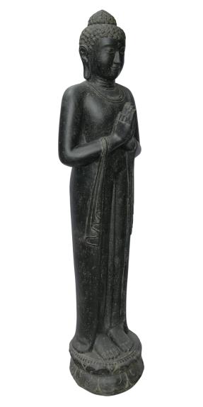 Stehender Buddha, Indien, Steinguss Höhe 192cm