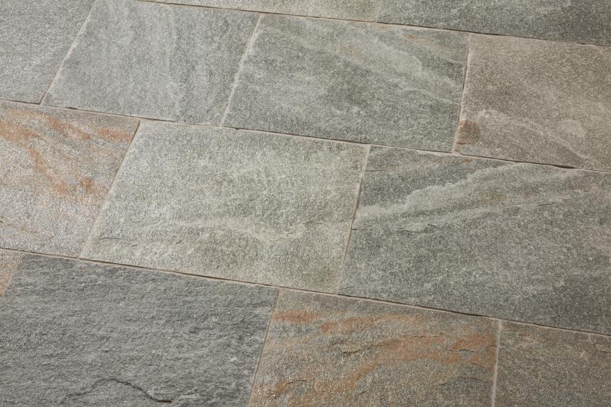 Terrassenplatten Gneis "LUCIA ELEGANCE" (grau-gelblich-gemischt) 40x2-4 cm, freie Länge