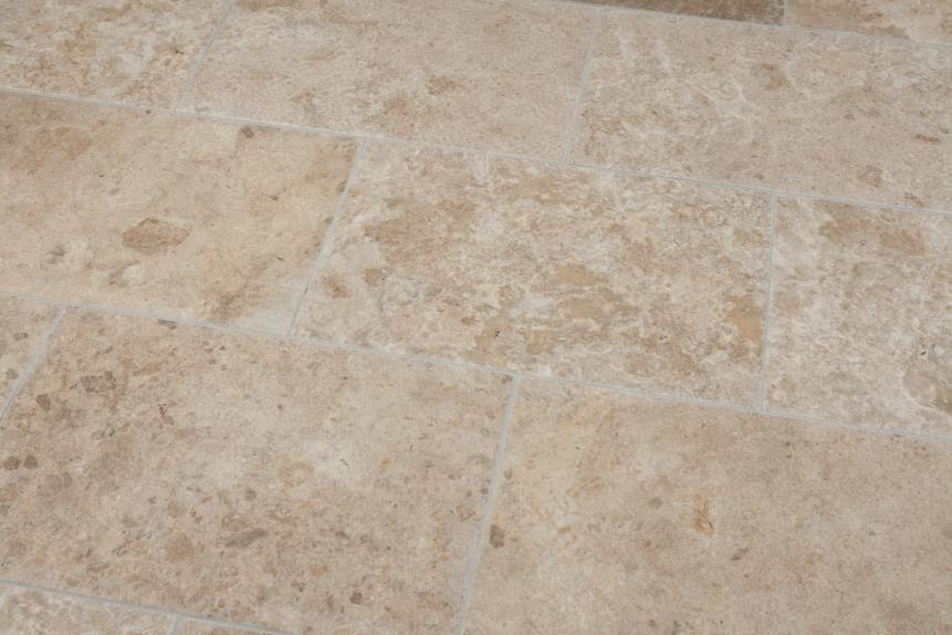 Terrassenplatten Travertin "ARAGON" (braun-beige) -antik-