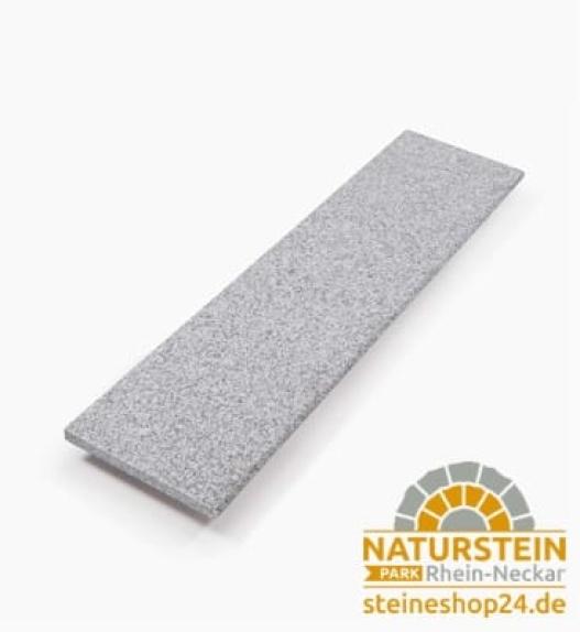 Trittstufen Granit "BRISTOL Exacta" (edelgrau) -geflammt- 130x33x3cm
