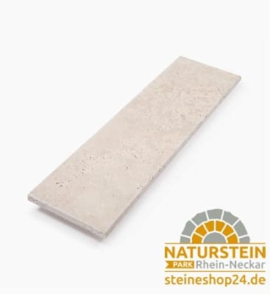 Trittstufen Travertin "VANILLA" (creme-beige) 122x35x3cm