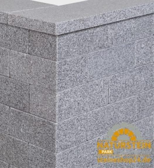 Mauersteine Granit "GALANT Elegance" (anthrazit) -geflammt-