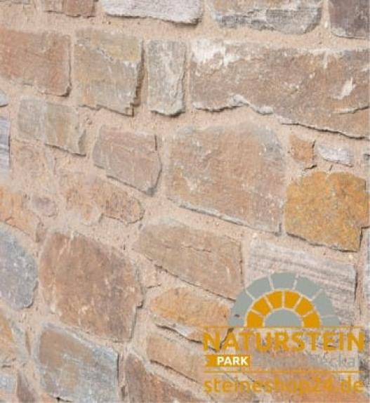 Verblendsteine Quarzit "ROCKY MOUNTAIN" (rustikal in dunklen Erdtönen) 15-60x4-12x3-4cm