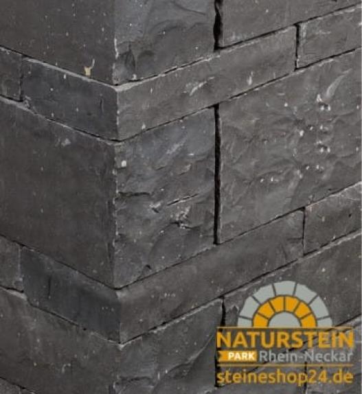 Verbundmauersteine Basalt "SANDOKAN" (anthrazit-schwarz)
