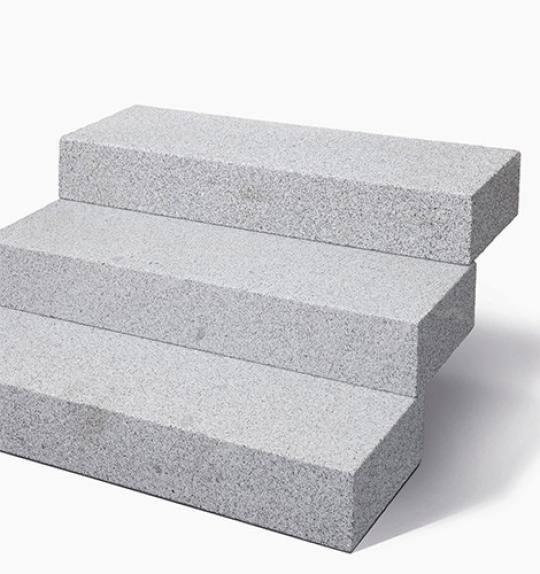 Blockstufen Granit "BRISTOL SILVER" (hellgrau)
