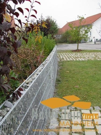 Profi-Systemgabione Erweiterungsement 10cm breit Höhe 83 cm Länge 253 cm zum Einbetonieren