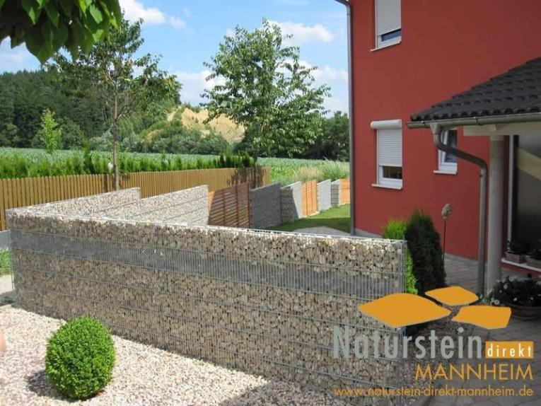 Profi-Systemgabione Grundelement 10cm breit Höhe 123 cm Länge 253 cm zum Einbetonieren
