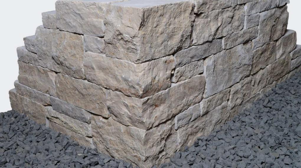 Mauersteine Kalkstein "MEDITERRAN RÖMER" (beige-grau)