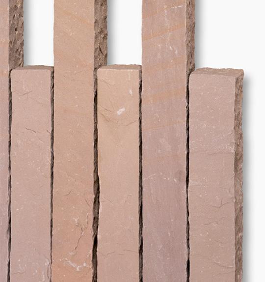 Palisaden Sandstein "NEVADA" (rötlich-braun-bunt)