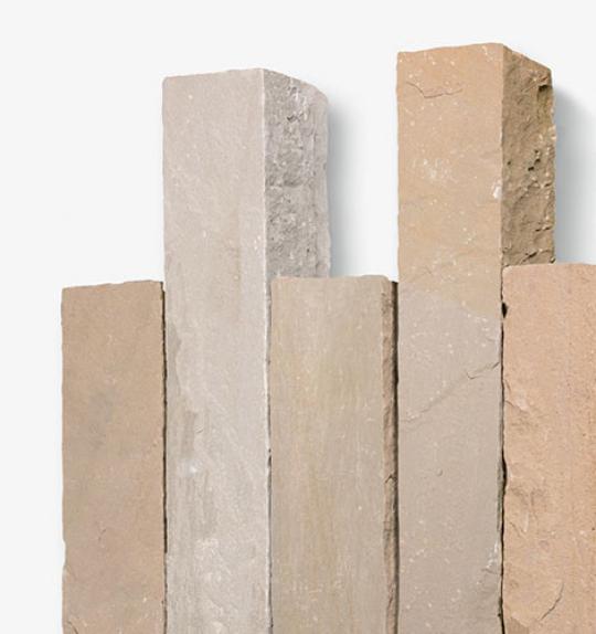 Palisaden Sandstein "SAHARA" (beige-sand-grau-braun)