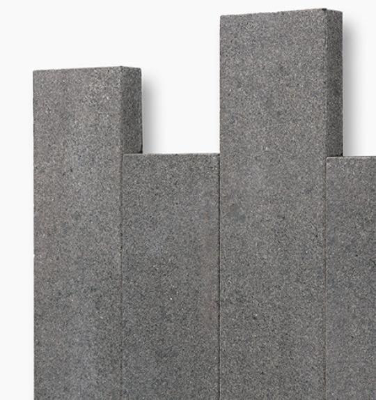 Palisaden Gabbro "VULANTIS" (anthrazit-schwarz) -satiniert-