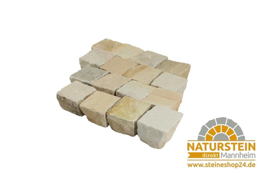 Pflastersteine Sandstein "LEMON/MINT" (hellbeige-mint)