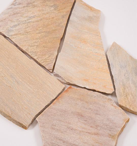 Polygonalplatten Quarzit "GIALLO" (gelb) ca. 2-4 cm Stärke