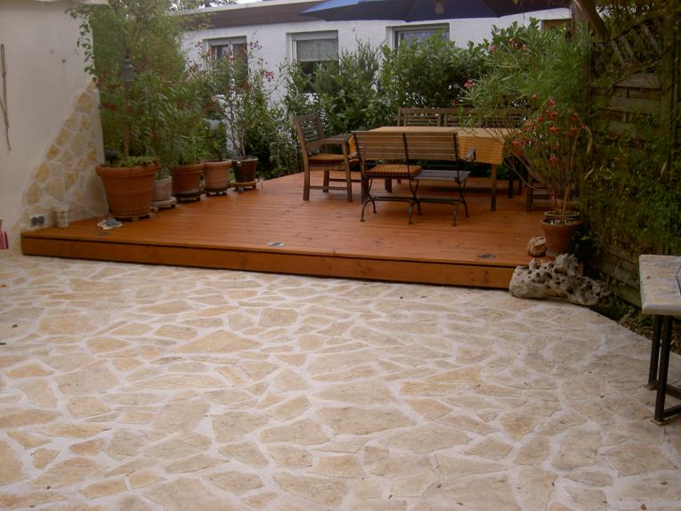Polygonalplatten Kalkstein "Dalmacija" (creme/beige/gelb) ca. 2,5-3 cm Stärke