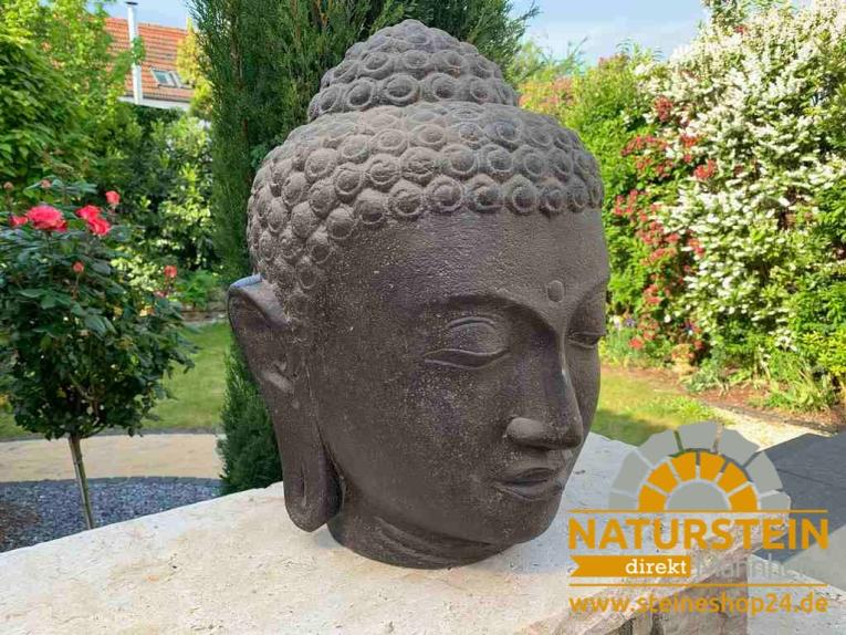 Buddha-Kopf (Steinguss) Höhe 34, 50, 75, 100, 132 und 150cm