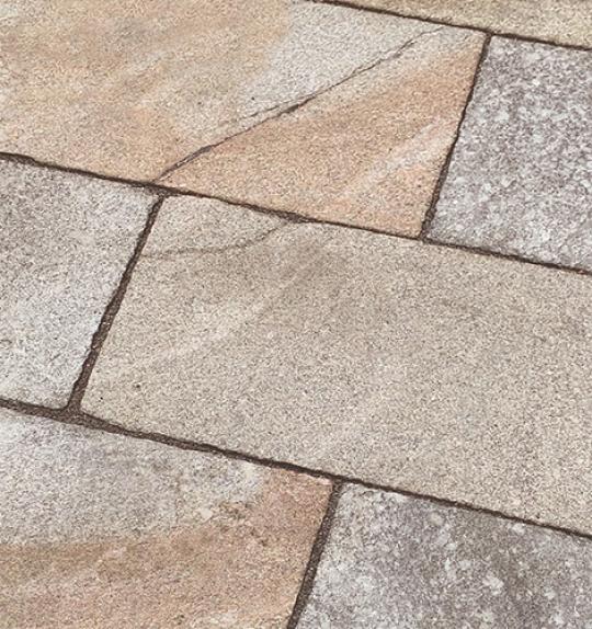 Terrassenplatten Granit "GLORIA" (gelb-braun-grau)