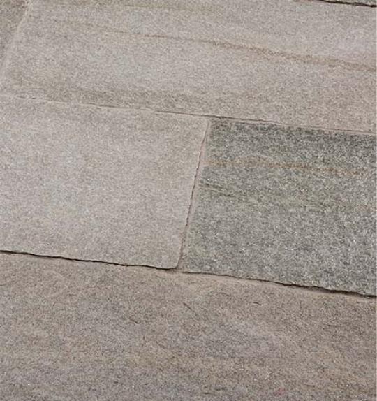 Terrassenplatten Gneis "LUCIA" (grau-gelblich gemischt) 40x2-5cm, in Werkslängen