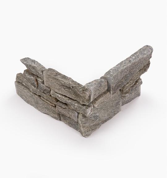 Verblendsteine Quarzit "DOMINICA" -Eckteil- 25,5+25,5x15,2x3-4 cm