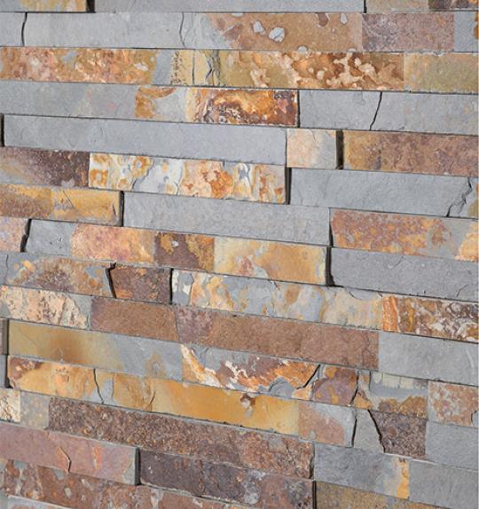 Verblendsteine Schiefer "FANTASIA" (anthrazit-bunt) 55/60x15x1,5-2cm
