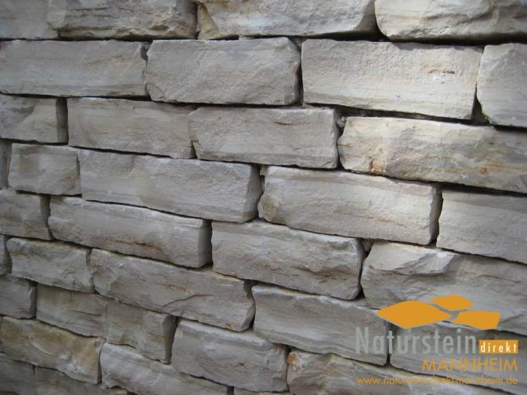 Verblendsteine Kalkstein "Dalmacija Rustica" (creme-beige-gelb) 14-17x3-5x15-30 cm
